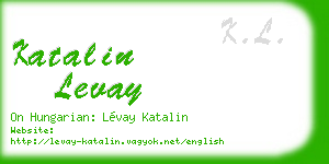 katalin levay business card